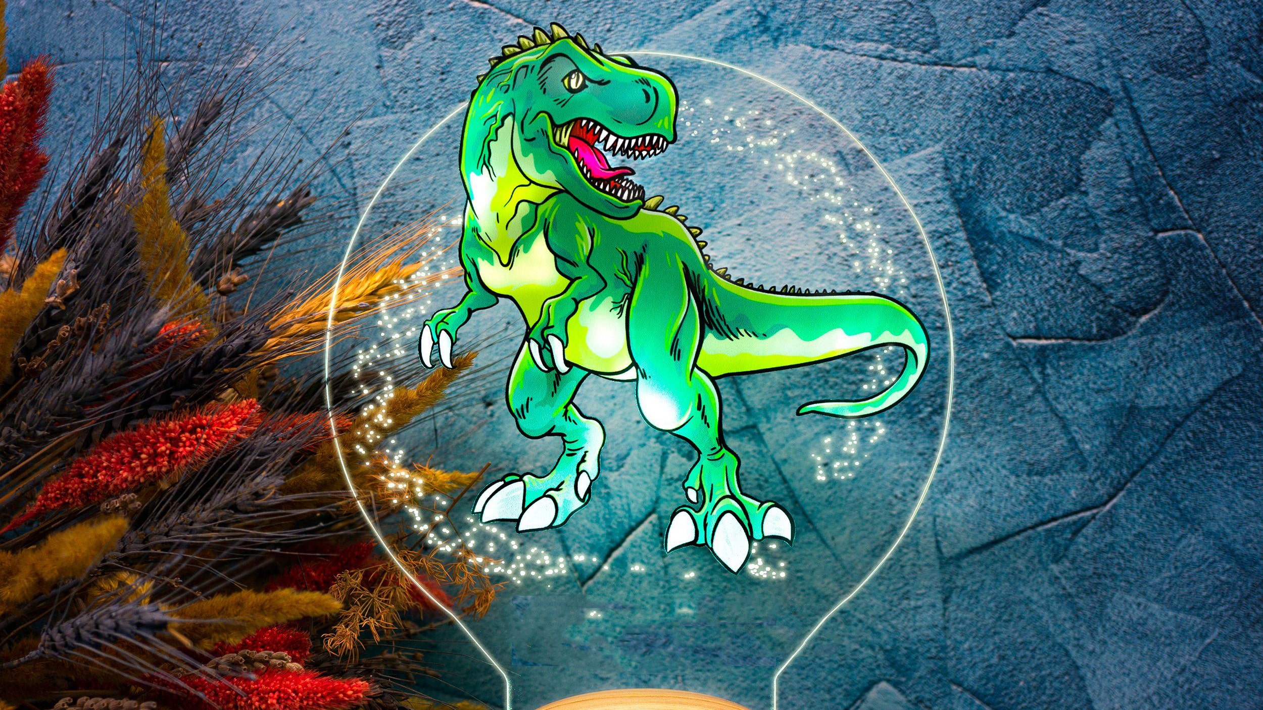 Un dinosauro luminoso